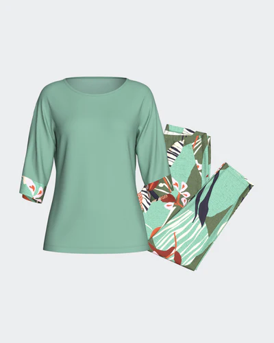 Pijama De Chica Manga Corta Pantalón Largo En Modal IMPETUS, IM8551P5400