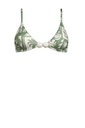 Bikini Parte De Arriba De Triángulo WATERCULT Verde Estampado