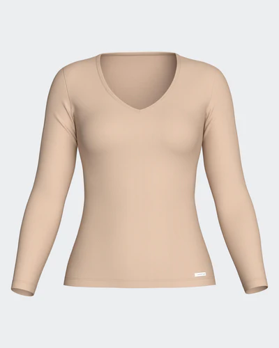 Camiseta Chica Thermo Manga Larga Cuello Pico IMPETUS