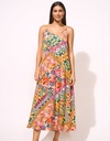 Vestido Largo Estampado De Tirantes Lidea L3062